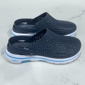 Skechers Foamies Ultra Go Navy Perforated Clogs Size 8